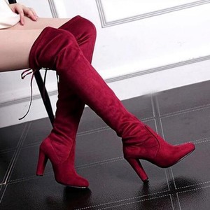 Las mejores ofertas en Botas Hasta la rodilla Gamuza Roja para Mujeres |  eBay