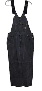 Berne Apparel Mens 40? Black Bib Overalls Model Double Knee See Pics No Tags - Picture 1 of 8