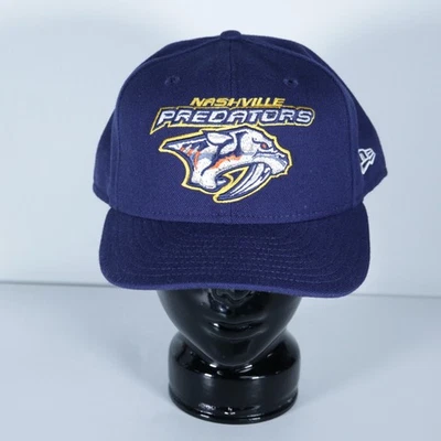 Nashville Predators New Era 59Fifty 5950 Sombrero Ajustado Azul Talla 8 1/8 Foto 1 de 4