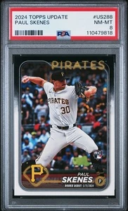 2024 Topps Update Series - Rookie Debut Paul Skenes #US288 (RC) PSA 8 - Picture 1 of 2