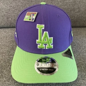 Los Angeles Dodgers Big League Chew Purple New Era 9seventy Stretch Snap Cap Hat - Picture 1 of 10