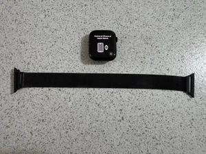 Black Apple Watch Series 9 45mm - Watch & Non-original Strap Only, Fully Working - Zdjęcie 1 z 5