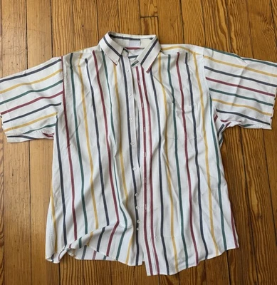Camisa vintage a rayas con botones talla XL o XXL Foto 1 de 3
