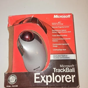 Microsoft Trackball Explorer USB Optical Trackball Mouse D68-00007 SEALED NEW - Picture 1 of 20