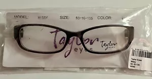 Taylor Eyes Missy Eyeglasses Frames 50-16-135MM WINE - Picture 1 of 2