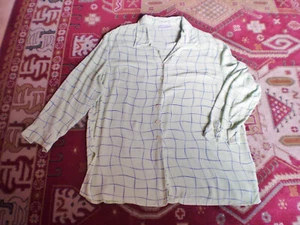 Ann Harvey Green Blue Pattern Long Sleeved Blouse Top Size 20 - Picture 1 of 3