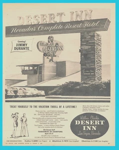 DESERT INN Las Vegas resort hotel 1957  PRINT AD gambling golf showgirls music - Picture 1 of 3