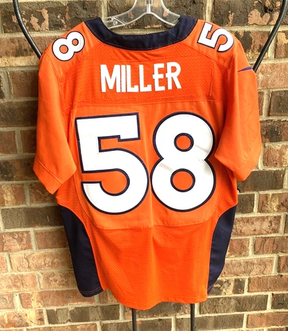 NFL Denver Broncos Von Miller 58 Nike On Field Sewn Orange Jersey Men 40 Cover