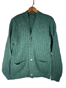 Cárdigan verde campus suéter abuelo M abotonado estilo grunge Kurt Cobain de colección - Imagen 1 de 12