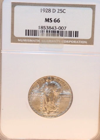 1928 D US Standing Liberty Quarter NGC MS66 Cover