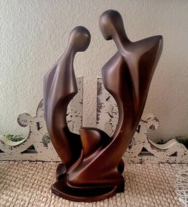 Escultura abstracta de metal de hombre y mujer firmada Simpatico - Imagen 1 de 12