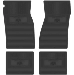 1967 1968 1969 PONTIAC FIREBIRD T/A 400 BLACK RUBBER 4 PIECE FLOOR MATS SET - Picture 1 of 1