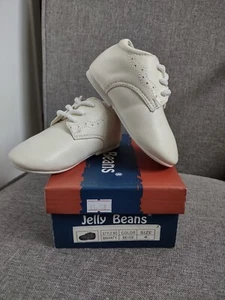 Jelly Beans Formal white Ivory baby shoes size 4 Baptize christening - Picture 1 of 12