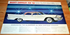 Chrysler Windsor 1958 original grande vintage anuncio impreso 58 - Imagen 1 de 1