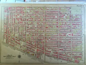 1907 CLINTON HILL BEDFORD STUYVESANT BROOKLYN NY ATLANTIC-LAFAYETTE AV ATLAS MAP - Picture 1 of 3