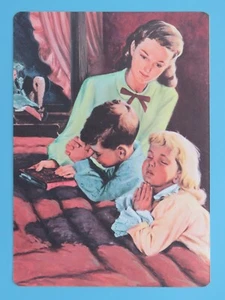 Oraciones originales 1966 impresión a doble cara madre hijos a la hora de dormir años 1950-60 - Imagen 1 de 2