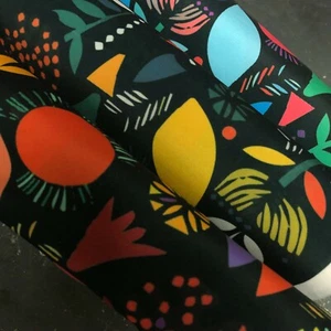 Bright Jungle Print Velveteen Fabrics For Upholstery, Curtains & Cushions Per M - Picture 1 of 18