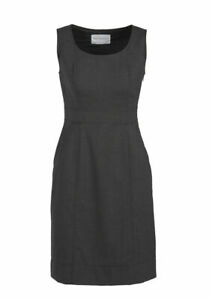 Ladies size 22 CHARCOAL Biz Corporates Sleeveless Side Zip Dress work NEW #30111
