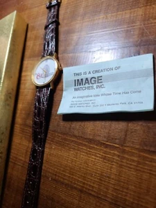 Image Watches California orologio da uomo color oro cinturino in pelle marrone - Foto 1 di 7