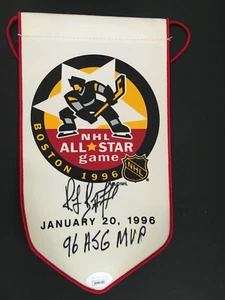 RAY BOURQUE AUTOGRAPHED 1996 NHL ALL STAR GAME MINI BANNER W/ INSCRIPTION JSA - Picture 1 of 3
