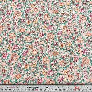 Vintage Florals on Pink Fabri-Quilt Cotton Fabric by the HALF YARD - Picture 1 of 2