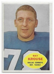 Ray Krouse 1960 Topps Football Karte #40 Dallas Cowboys EX - Bild 1 von 1