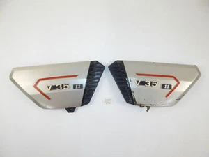 1981 MOTO GUZZI V35 RIGHT LEFT FRAME CHASSIS PLASTIC COVER SILVER PANEL EMBLEM - Picture 1 of 13