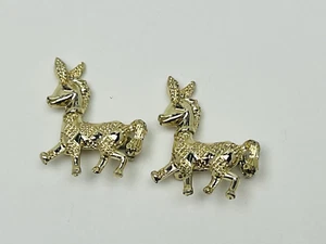 Lote de 2 Broches De Colección Burro Burro Disperso Texturizado Tono Dorado Granja Democrática - Imagen 1 de 12