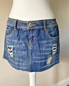 Denim Mini Skirt Size 10 vintage - Picture 1 of 4