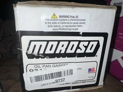 Junta Moroso 93162, cárter de aceite de una pieza, se adapta a Ford 351w, último modelo Foto 1 de 2