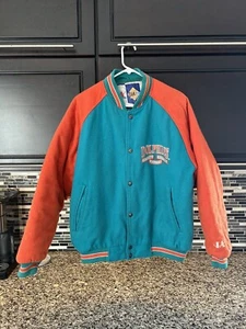 Vintage Miami Dolphins Varsity Jacket Logo Athletic Classic Team NFL Collection - Picture 1 of 9