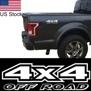 4X4 Off Road White Rear Trunk Side Fender Bed Decal Sticker For Ford Ram Chevy - Picture 1 of 4