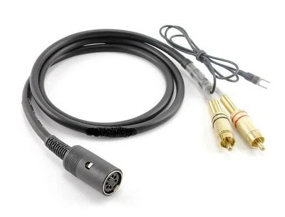 6ft Bang & Olufsen Din7 Female to Gold 2-RCA Male TurnTable Cable w/ Ground - Image 1 of 2