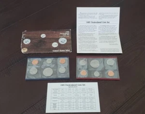1985 P & D USA Mint Stempelglanz Kursmünzensatz mit Umschlag - Bild 1 von 9