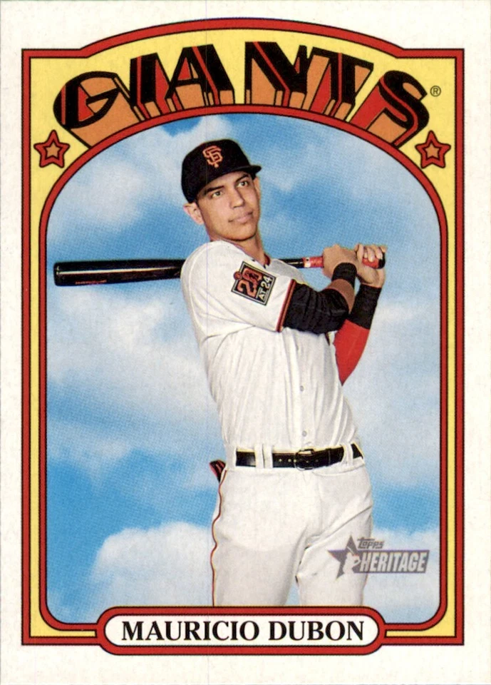 2021 TOPPS HERITAGE MAURICIO DUBON . SAN FRANCISCO GIANTS #343 - Image 1 of 2