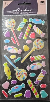 Sticko - Pegatinas dimensionales - Diente dulce - 31 piezas de caramelo Foto 1 de 2