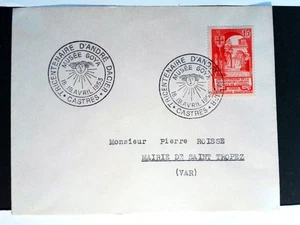 MUSEE GOYA ANDRE DACIER CASTRES 1953 OBLITERATION CACHET ENVELOPPE 1004 - Picture 1 of 2