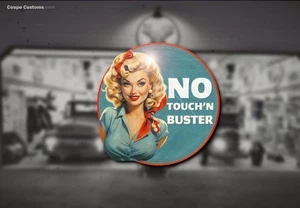 Sexy Pinup Tobogán Acuático Calcomanía Rata Carreras Velocidad Cabeza Plana Hot Rod Ford v8 Años 40 - Imagen 1 de 1