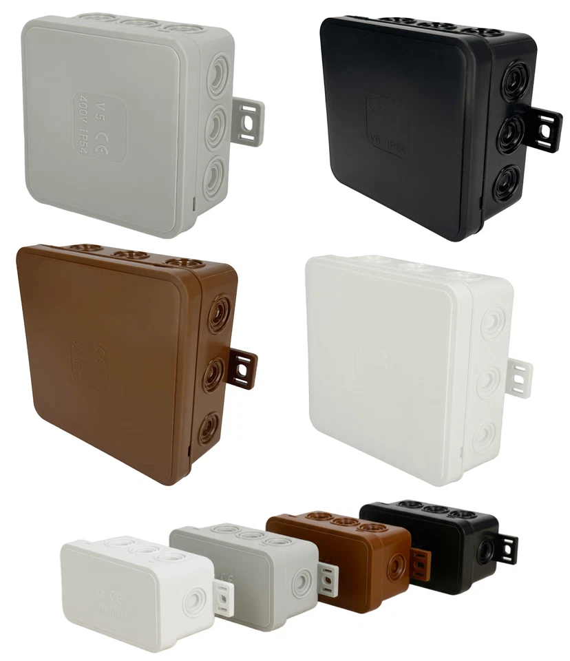 10/5 Stück Feuchtraum Kabel abzweigdosen Verteilerdose IP54 Aufputz EDO - Bild 1 von 1