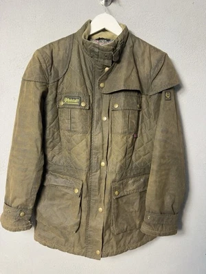 Chaqueta de Motociclista Belstaff Vintage Etiqueta Dorada Cera Algodón Cachemira Foto 1 de 4