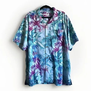Camisa Tommy Bahama Abotonada Para Hombre Talla XXL Hawaiian Island Zone Playa Azul - Imagen 1 de 7