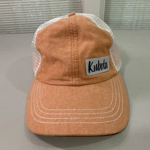 Kubota Orange Mesh Hat Cap Linen Blend K Products Headwear One Size - Picture 1 of 12