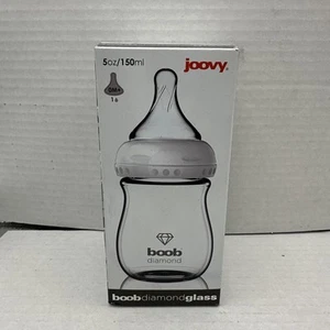 Boob Joovy CleanFlow Glass Baby Bottle, 5oz/ 150ml - 0M+ Single Bottle New - Picture 1 of 4
