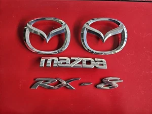 🔥 Mazda RX-8 RX8  2004 - 2010 Bumper Trunk Emblem Logo Badge Set OEM  Genuine - Picture 1 of 5