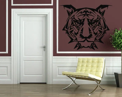 Pegatinas de Pared Vinilo Calcomanía Animal Tigre Tribal Depredador Decoración de Pared Mural ig025 Foto 1 de 3