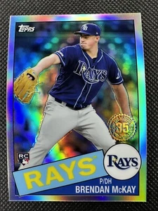 2020 #85TC-13 Brendan McKay Topps Chrome Baseball 1985 35th Anniversary RC Rays - Picture 1 of 2