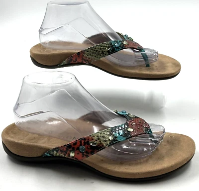 Vionic Lucia Snake Women's Size 10 - Multi Gem-Stoned Thong Flip Flop Sandal - Image 1 of 4