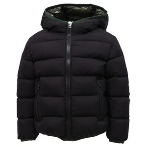 9914Z piumino bimbo BOY HERNO black/green jacket - Picture 1 of 4