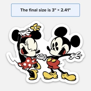 MICKEY MINNIE MOUSE RETRO DECAL STICKER Car Truck Laptop Wall WEATHER RESISTANT - Bild 1 von 2