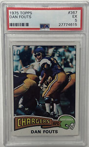 1975 Topps Dan Fouts PSA 5 San Diego Chargers Rookie Football Card #367